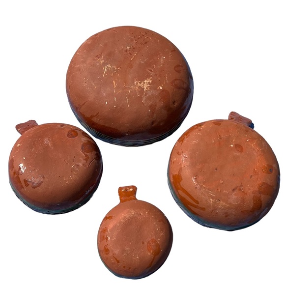 Vintage Mexican Terracotta Serving Bowls Cookware, Set of 4 - Picture 2 of 14